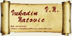 Vukadin Matović vizit kartica